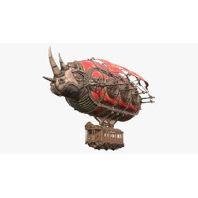 Airship Steampunk Rhinoceros 3D